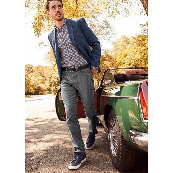 Johnston & Murphy Stretch Textured Knit Blazer - XL - Skull Design💀Lining - Picture 6 of 10